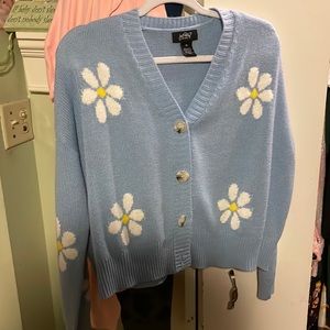 Blue daisy cardigan